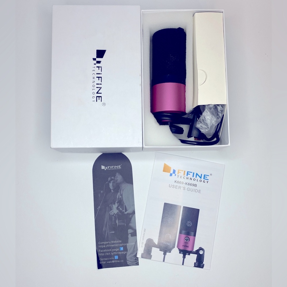 FIFINE K669B Cardioid USB Studio Recording Microphone New Open-Box